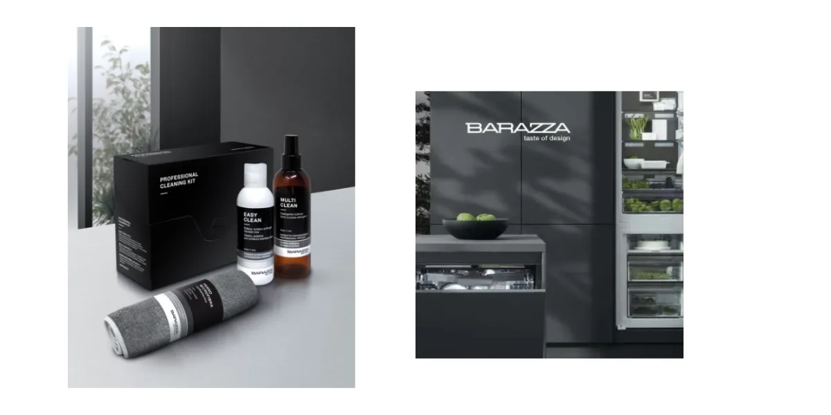 محصولات حرفه‌ای تمیزکاری استیل ضدزنگ باراتزا (Barazza)