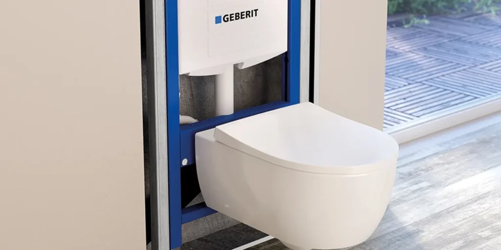 فلاش تانک توکار زمینی گبریت آلفا (توالت ایرانی)